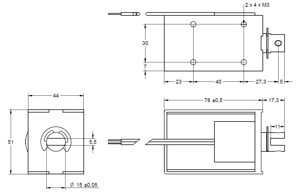 Dragande solenoid